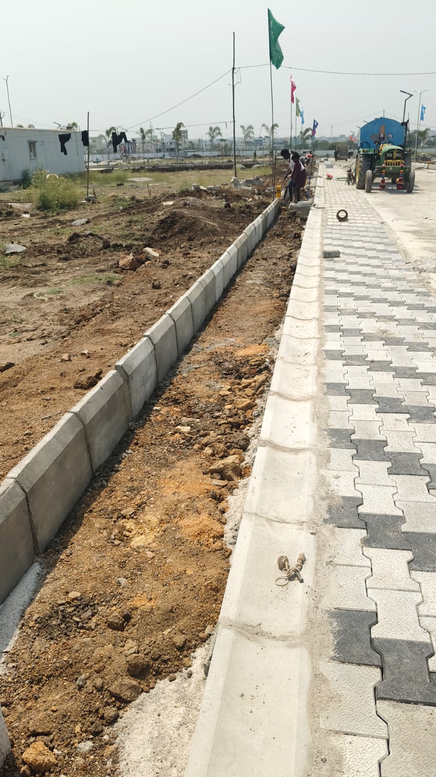 Site photo — kerb & paver work
